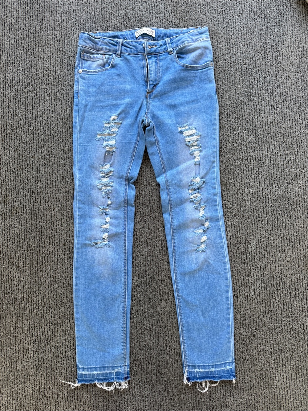 Zara Light Blue Distressed Kids Jeans